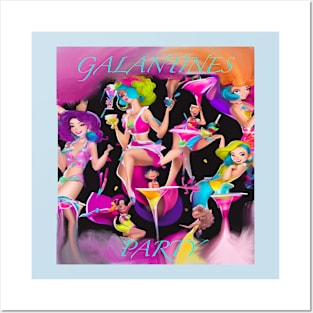 Galentines party girls Posters and Art